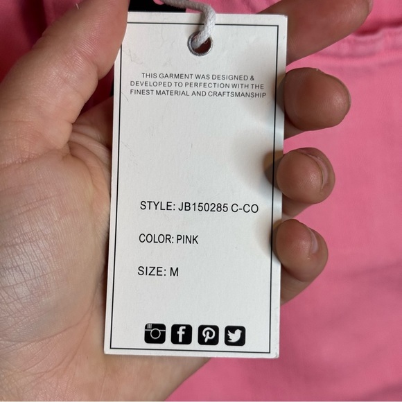 NWT Judy Blue High Rise Tummy Control Bubblegum Pink Denim Shorts - Picture 6 of 11